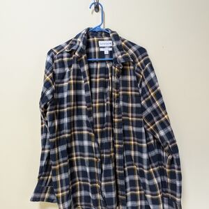 Plaid Button-Up Shirt